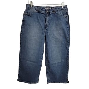 Chico's Platinum Blue Capri Size 2 (W-30)